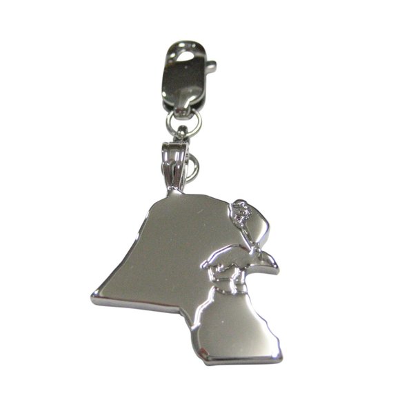 Kiola Designs Accessories Kuwait Map Shape Pendant Zipper Pull